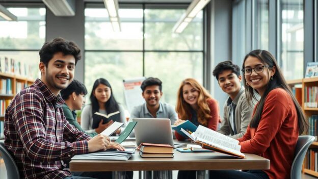 Siswa belajar online menggunakan laptop di rumah dengan metode edukasi modern