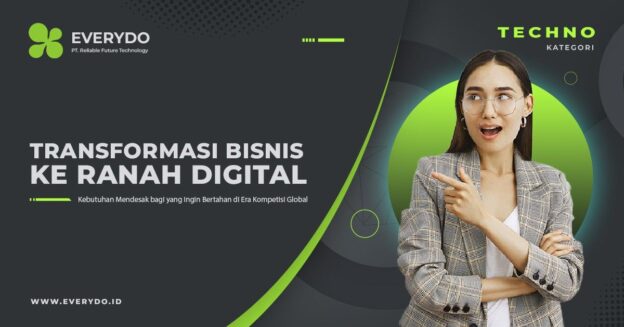 Ilustrasi kecerdasan buatan dan transformasi digital